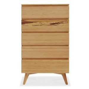 Azara 5-Drawer High Chest in Caramelized Finish
