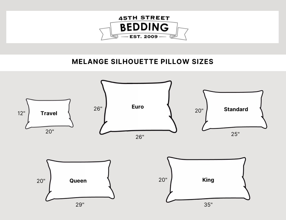 Melange Silhouette Pillow Sizes_45th St Bedding