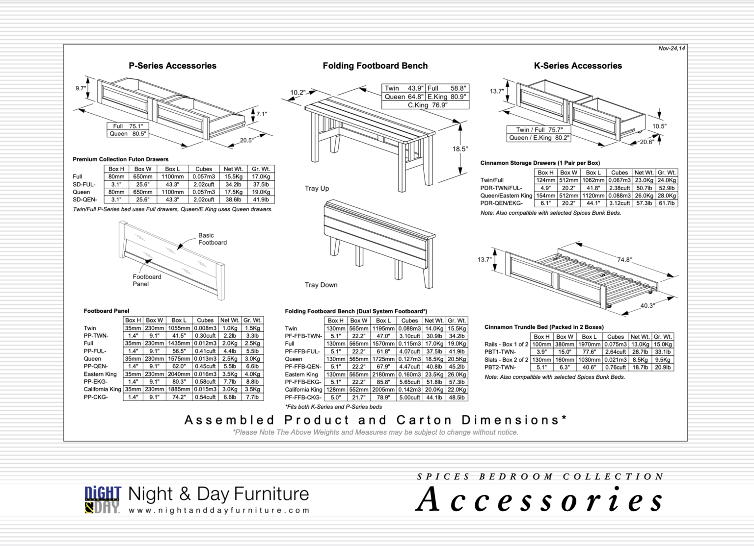 Night & Day_Spices Collection_Bed Accessories_Dimensions