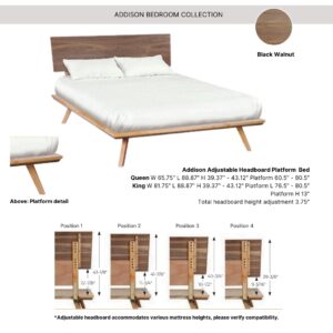 ADDISON Bedroom Collection_Adjustable Headboard Platform Bed_Black Walnut_Whittier Wood