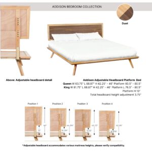 ADDISON Bedroom Collection_Adjustable Headboard Platform Bed_Duet_Whittier Wood