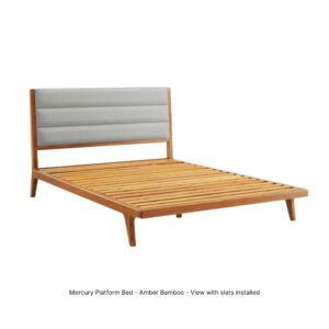 Mercury Platform Bed_Amber_With slats View_Greenington