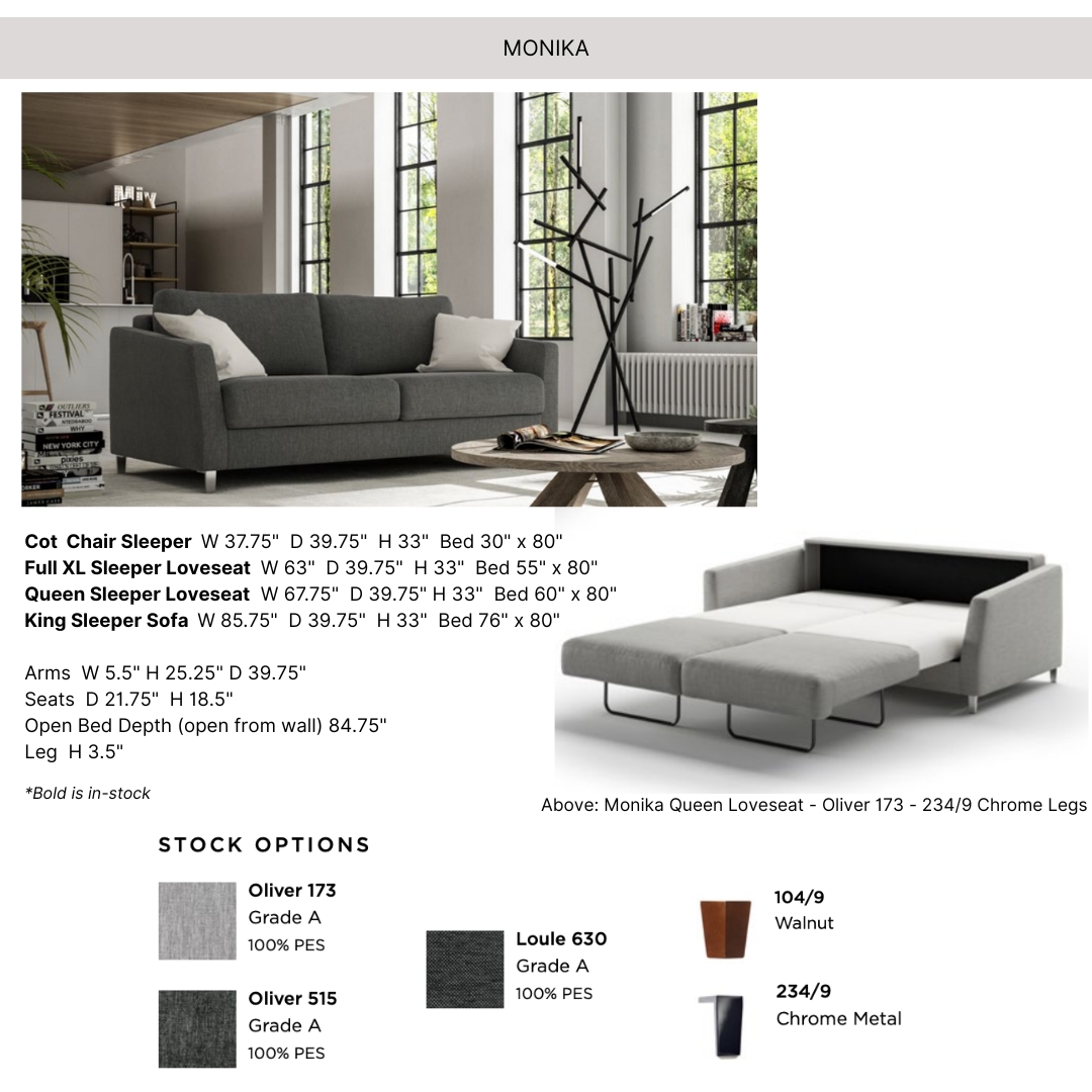 Monika Sleeper Sofa Collection | Luonto Bedrooms & More