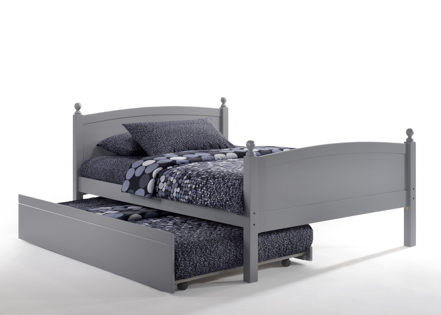 Full Zest Licorice Bed in Gray with Trundle