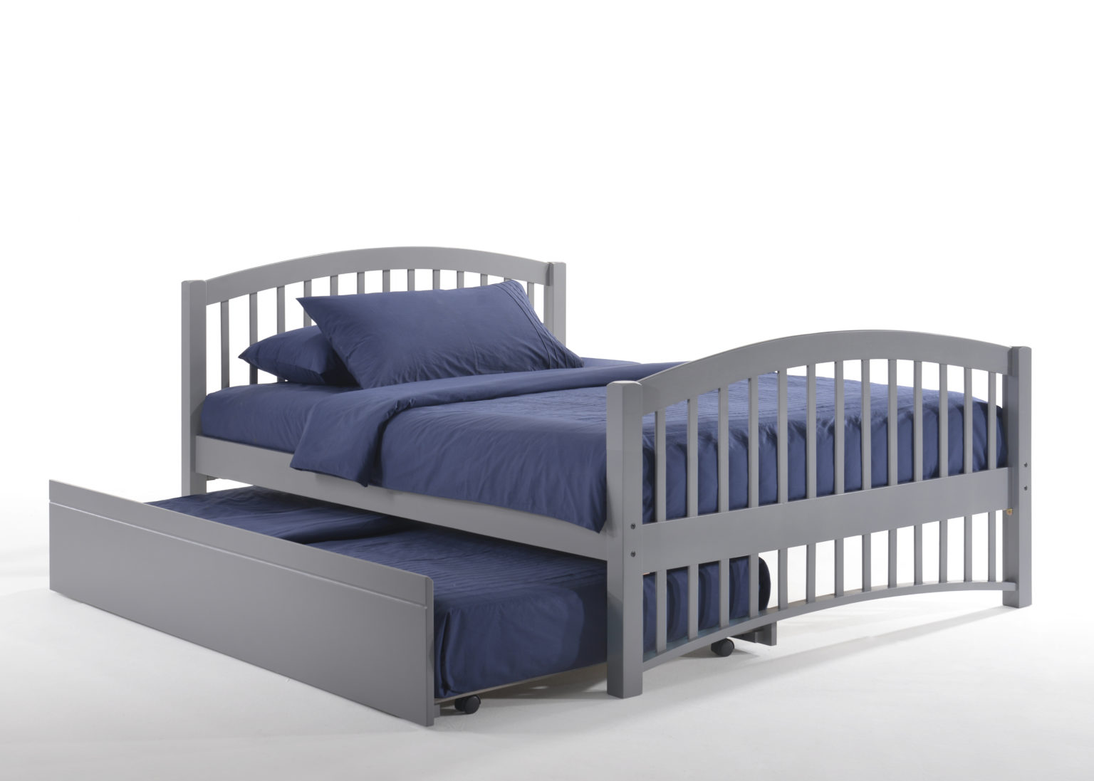 Full Zest Molasses Bed in Gray with Trundle