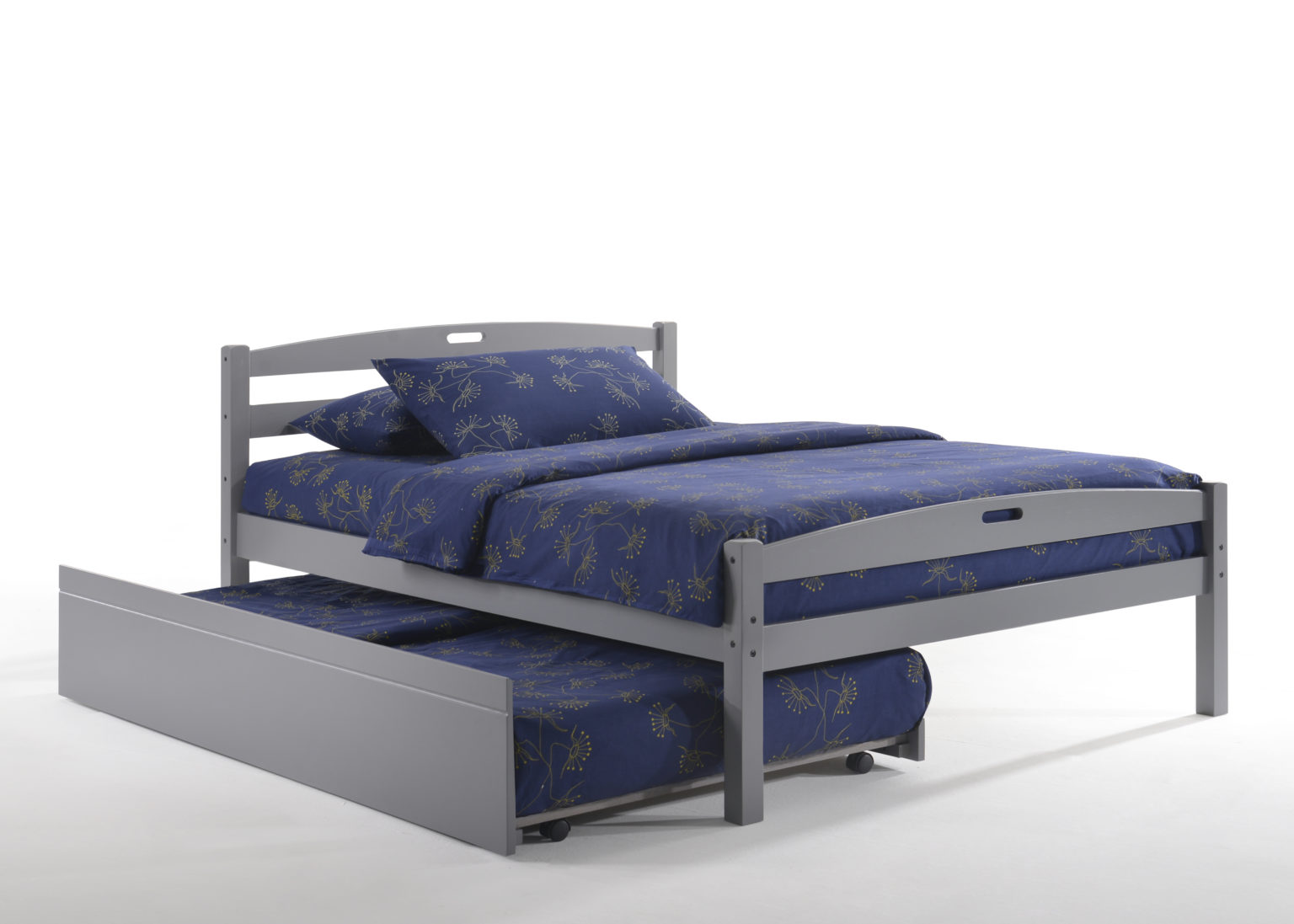 Full Zest Sesame Bed in Gray with Trundle