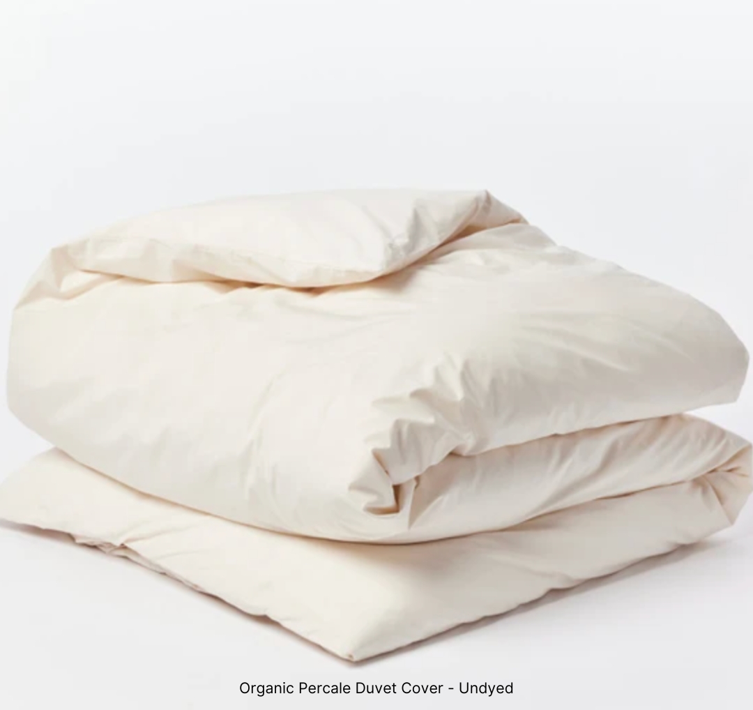 Organic Percale Duvet Cover_Undyed_Folded View_Coyuchi