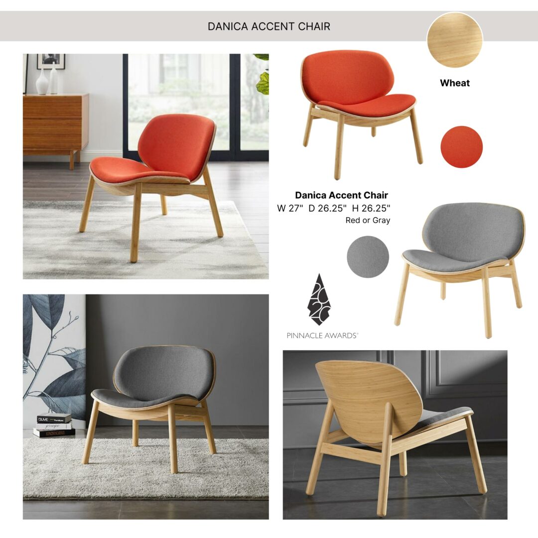 Danica Accent Chair_Wheat_Red or Gray Upholstery_Greenington