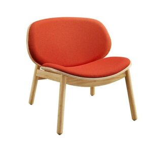 Danica Chair_Wheat Bamboo_Red Upholstery_Front angle view_Greenington