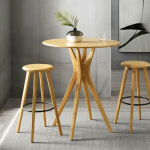 Mimosa Bar Height Table and 30 inch Barstools_Caramelized_Lifestyle_Greenington