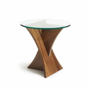 Planes Round End Table_Walnut-Natural_Copeland