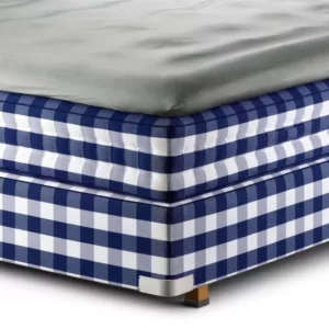 Satin Pure Fitted Sheet on Bed_180x210+30cm_Grey_Hastens