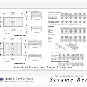 Sesame Bed Specifications_Night & Day