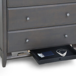 Secrets-5-Drawer-Chest-Stonewash-hidden-Tray-pulled-out_night-and-day-furniture