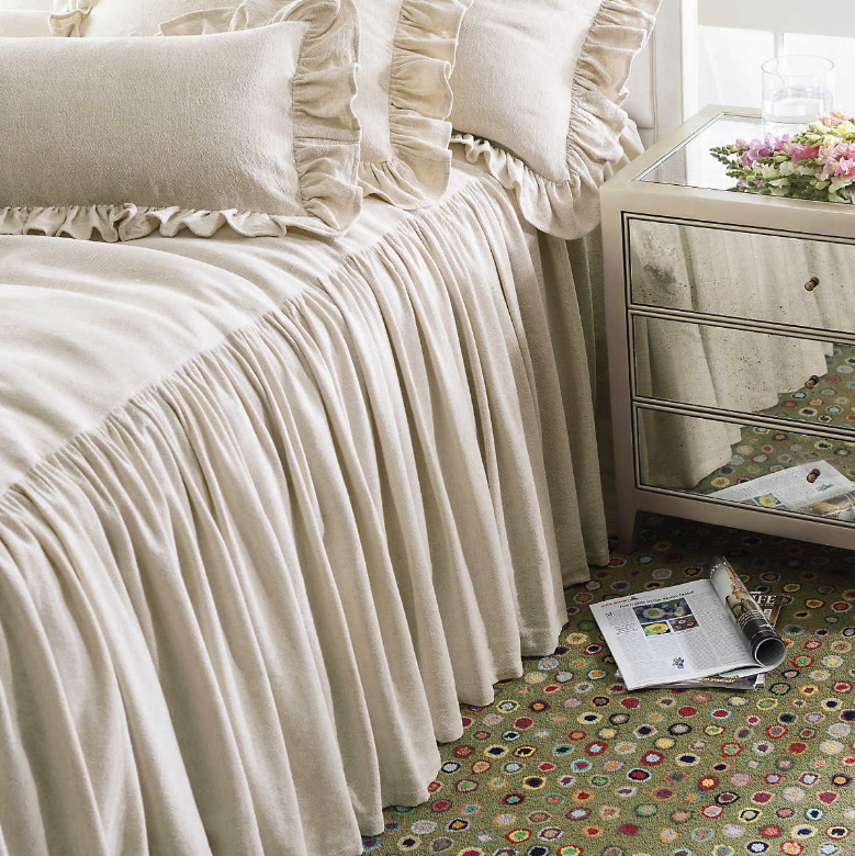 Wilton Natural Bedspread_side view_Pine Cone Hill