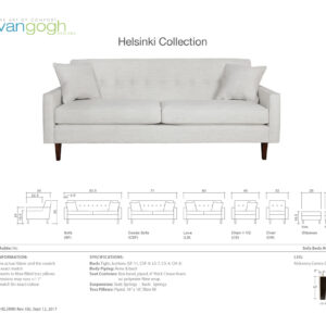 Helsinki Sofa Specification Sheet