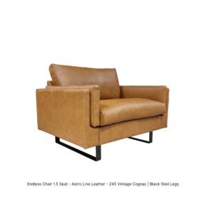 Endless Chair 1.5 Seat_AL Leather 245 Vintage Cognac_Fjords
