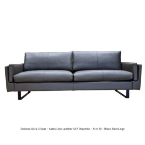 Endless Sofa 3 Seat_Arm 10_AL 547 Graphite_Black Sled Legs_Fjords