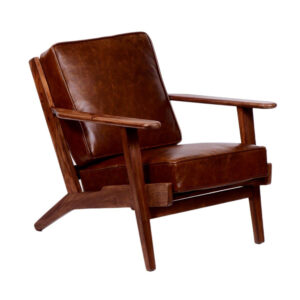 Corvallis Accent Chair_Harvest Finish_Front Angle View_Porter Designs