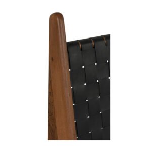 Cove Queen Bed_Black Leather_Headboard Detail_Union Home