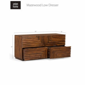 Maze Wood Low Dresser_with Dimensions_Union Home