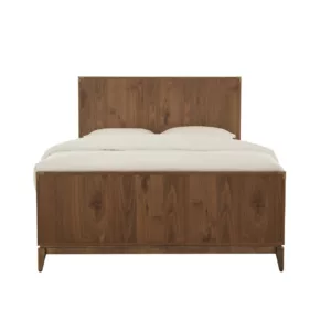 Adler Wood Panel Bed_Natural Walnut_Head On View_Modus Furniture