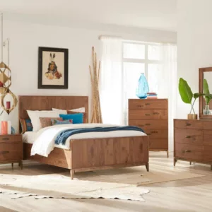 Adler Wood Panel Bed_Natural Walnut_Lifestyle 02_Modus Furniture