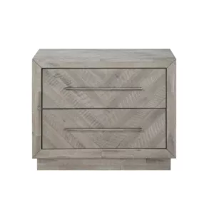Alexandra 2 Drawer Nightstand_Rustic Latte_Front View_Modus Furniture