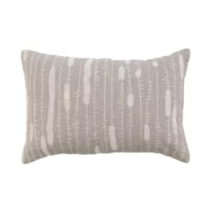 Cotton Embroidered Lumbar Pillow_Front View__Creative Co-Op