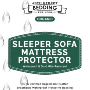 Organic Cotton Waterproof Sleeper Sofa Mattress Protector_Label_45th St Bedding