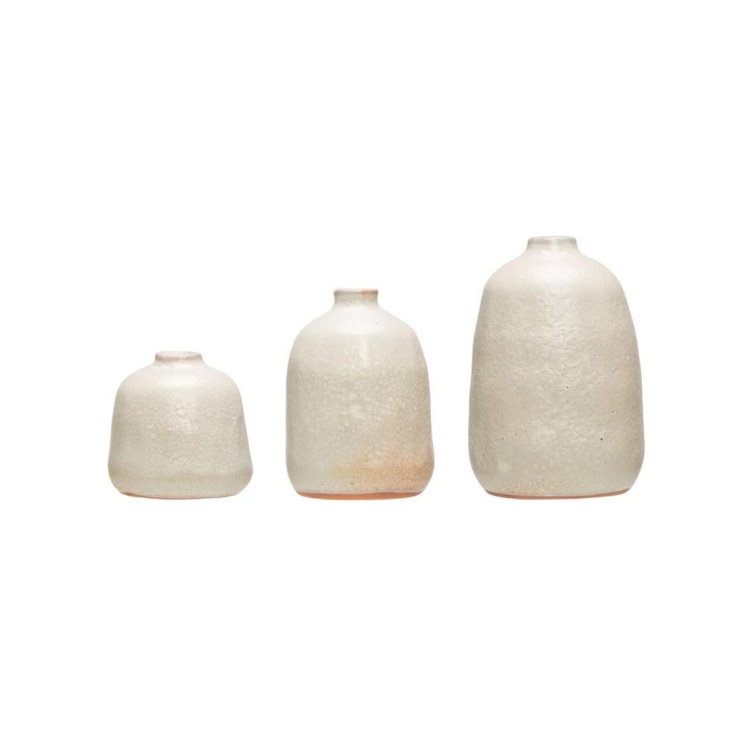 Terracotta Vases-Set of 3_Sand Finish_Creative Co-Op