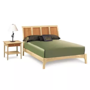 Sarah Sleigh Bed with Low Footboard_Cherry-Maple-Natural Finish_Front View_Copeland