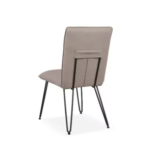 Demi Hairpin Leg Modern Dining Chair_Taupe_Back view_Modus Furniture
