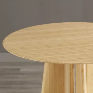 Luna 48 Inch Round Dining Table_Wheat Bamboo_Detail_Greenington