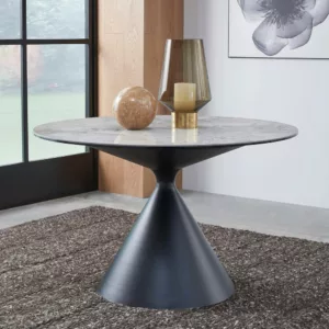 Winston Stone Top Metal Base Round Dining Table_Grigio_LIfestyle_Modus Furniture