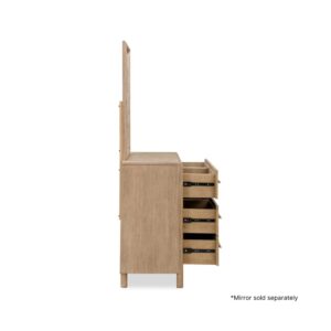 Dorsey 6 Drawer Dresser_Granola_Side View_Modus Furniture