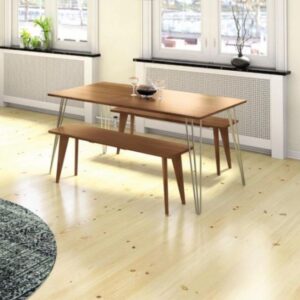 Essentials Rectangle Dining Table_Cherry-Saddle_Metal Legs_Lifestyle_Copeland