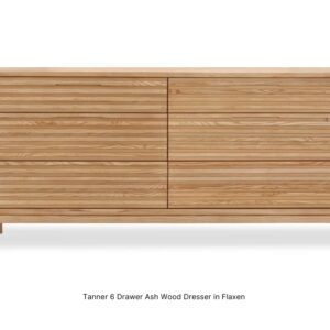 Tanner 6 Drawer Solid Ash Dresser_Flaxen_Modus Furniture